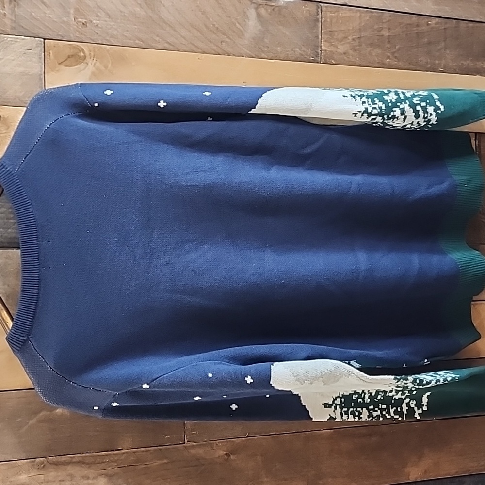 NWOT Holiday Lane Men's Wintry Landscape Sweater Macy's Exclusive Size XL - Picture 5 of 6